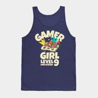 Gamer Girl Level 9 Unlocked! Tank Top